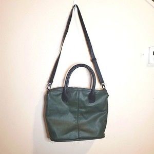 Steve Madden Emerald green with black strap shoulder crossbody bag